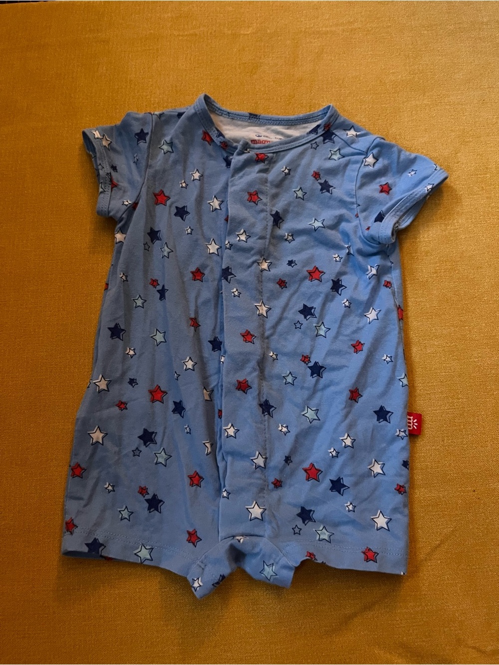 Magnetic Me Blue Star-Print Baby Romper